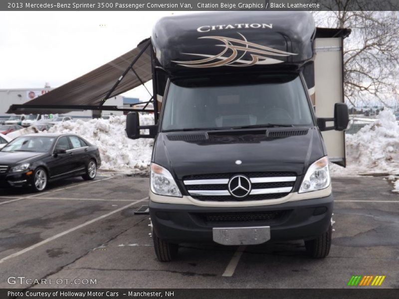 Citation Beige Graphics / Black Leatherette 2013 Mercedes-Benz Sprinter 3500 Passenger Conversion Van