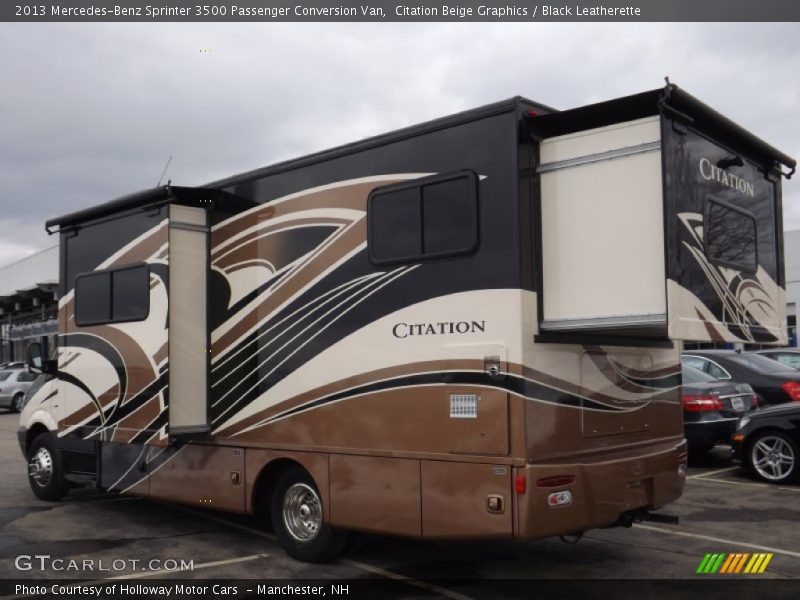 Citation Beige Graphics / Black Leatherette 2013 Mercedes-Benz Sprinter 3500 Passenger Conversion Van