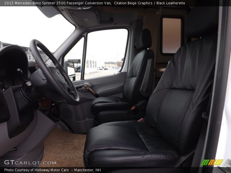Citation Beige Graphics / Black Leatherette 2013 Mercedes-Benz Sprinter 3500 Passenger Conversion Van
