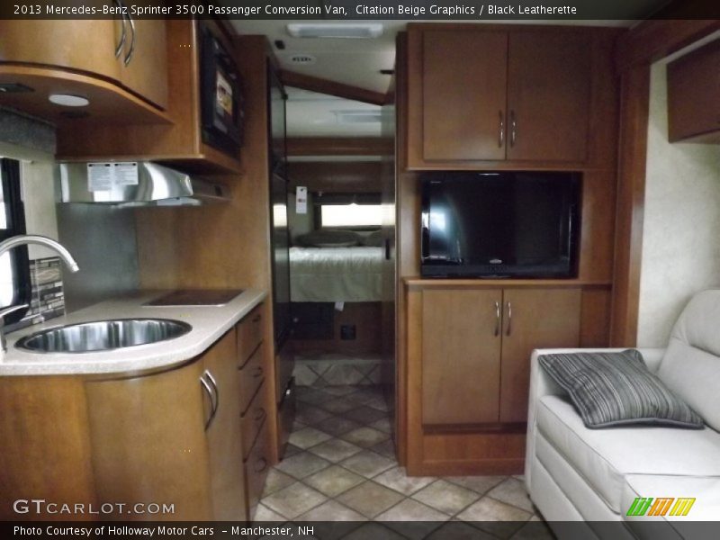 Citation Beige Graphics / Black Leatherette 2013 Mercedes-Benz Sprinter 3500 Passenger Conversion Van
