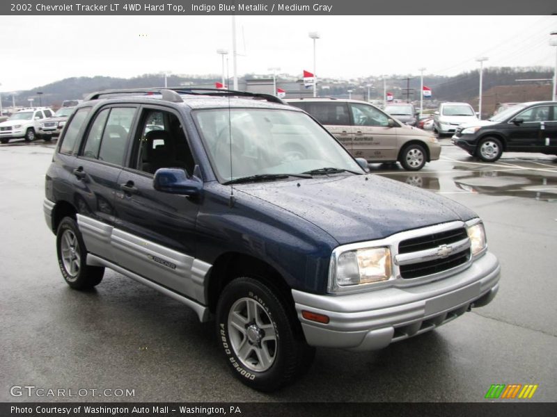 Indigo Blue Metallic / Medium Gray 2002 Chevrolet Tracker LT 4WD Hard Top
