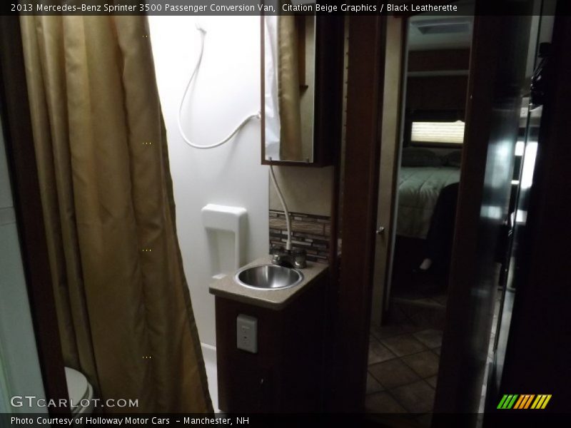 Citation Beige Graphics / Black Leatherette 2013 Mercedes-Benz Sprinter 3500 Passenger Conversion Van