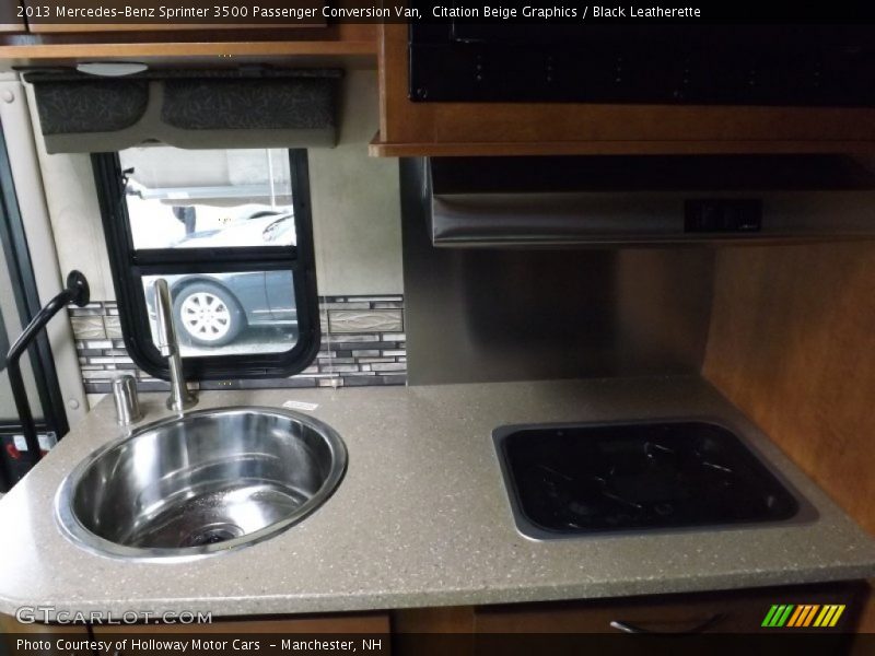 Citation Beige Graphics / Black Leatherette 2013 Mercedes-Benz Sprinter 3500 Passenger Conversion Van