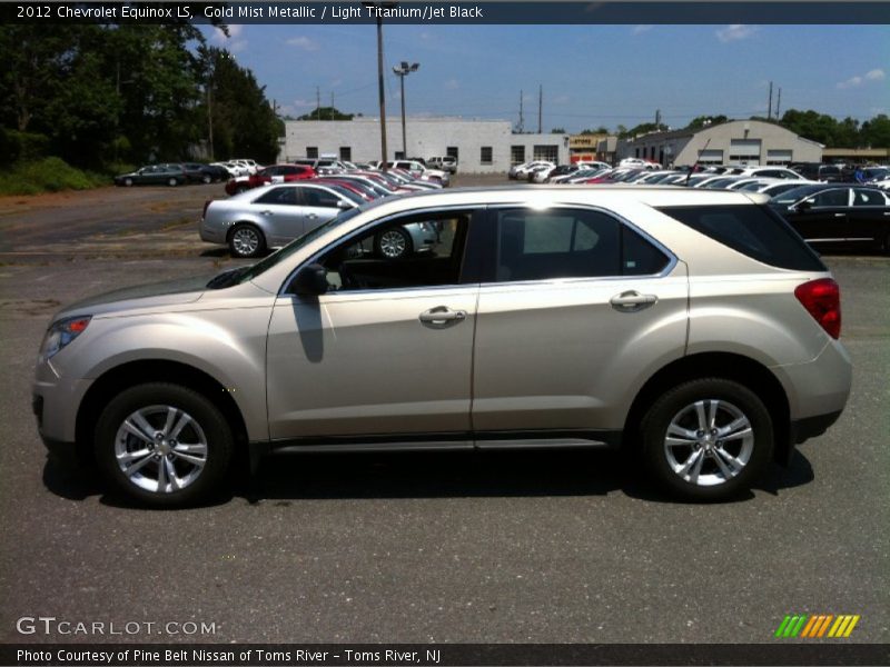Gold Mist Metallic / Light Titanium/Jet Black 2012 Chevrolet Equinox LS