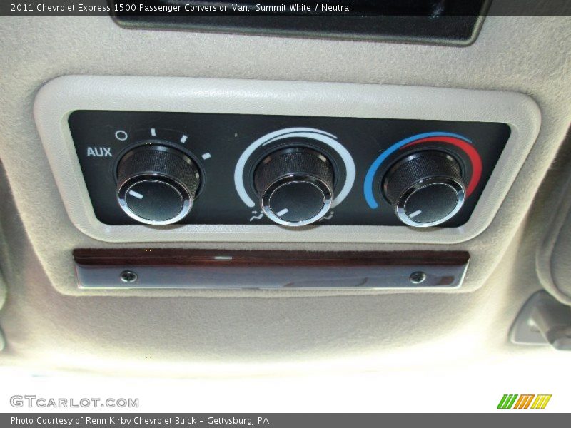 Controls of 2011 Express 1500 Passenger Conversion Van
