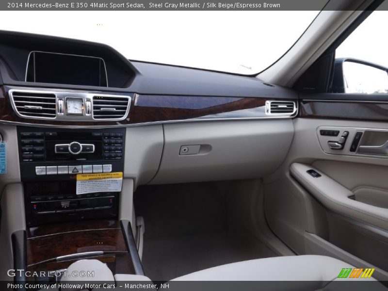 Steel Gray Metallic / Silk Beige/Espresso Brown 2014 Mercedes-Benz E 350 4Matic Sport Sedan