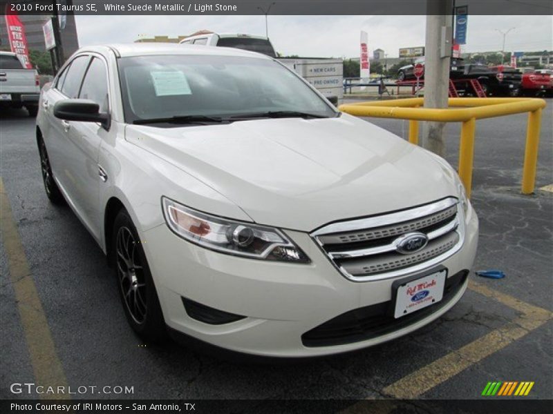White Suede Metallic / Light Stone 2010 Ford Taurus SE