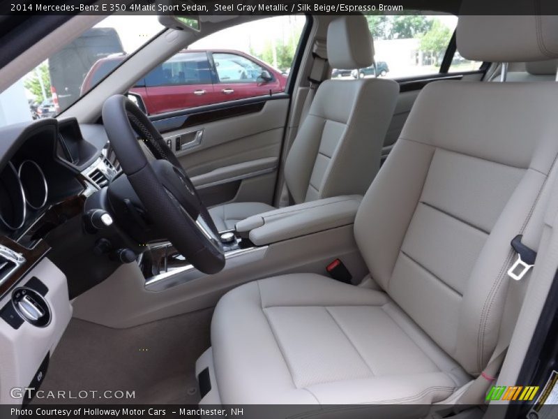 Steel Gray Metallic / Silk Beige/Espresso Brown 2014 Mercedes-Benz E 350 4Matic Sport Sedan