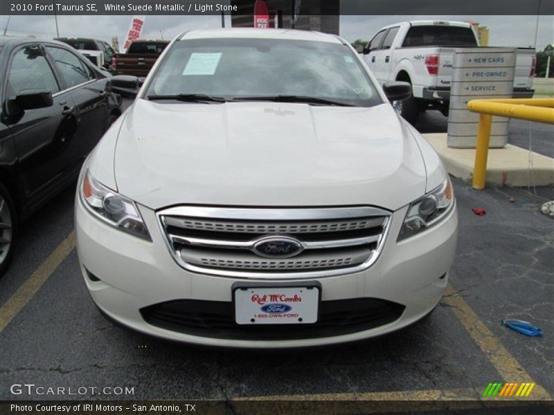White Suede Metallic / Light Stone 2010 Ford Taurus SE
