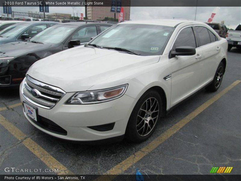 White Suede Metallic / Light Stone 2010 Ford Taurus SE