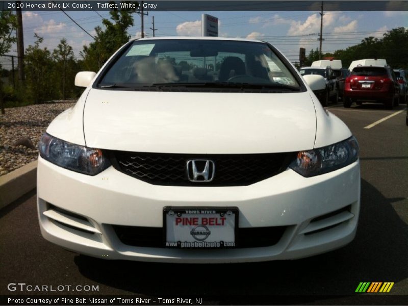 Taffeta White / Gray 2010 Honda Civic LX Coupe