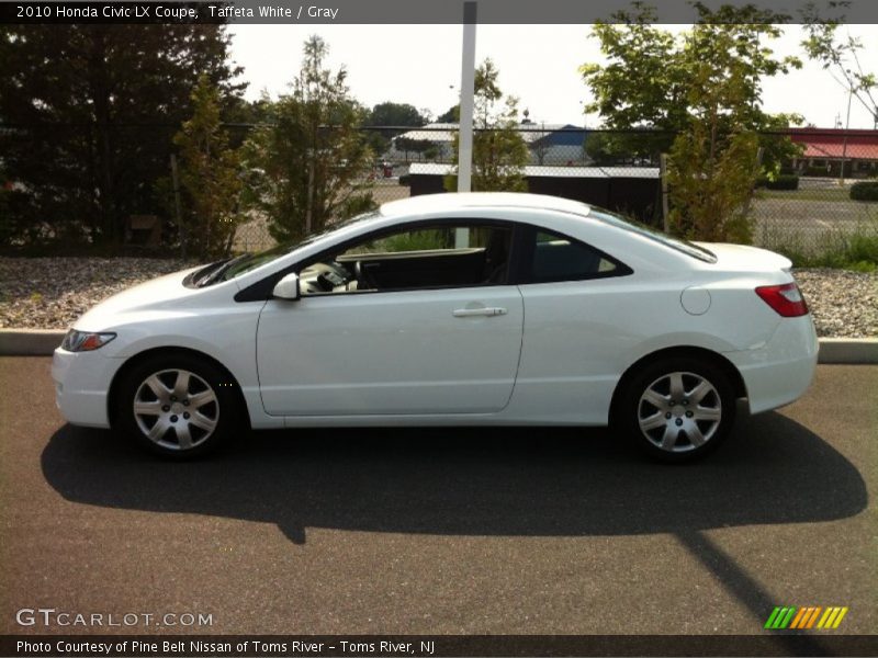 Taffeta White / Gray 2010 Honda Civic LX Coupe