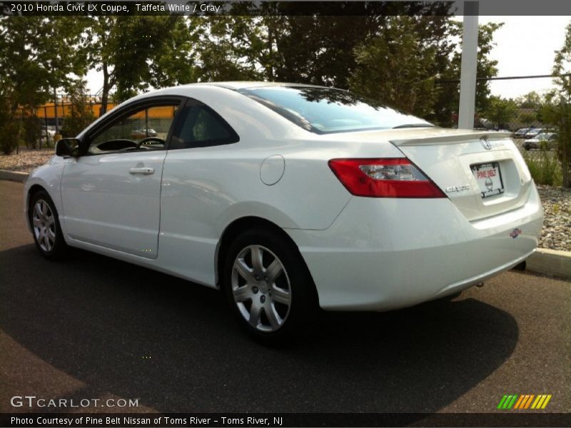 Taffeta White / Gray 2010 Honda Civic LX Coupe