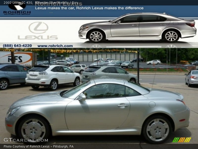 Millenium Silver Metallic / Ecru 2002 Lexus SC 430