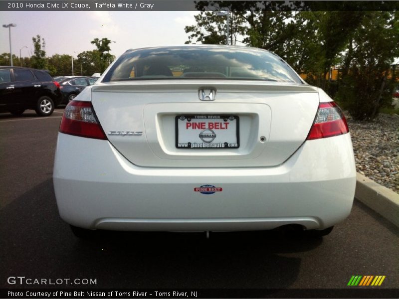 Taffeta White / Gray 2010 Honda Civic LX Coupe