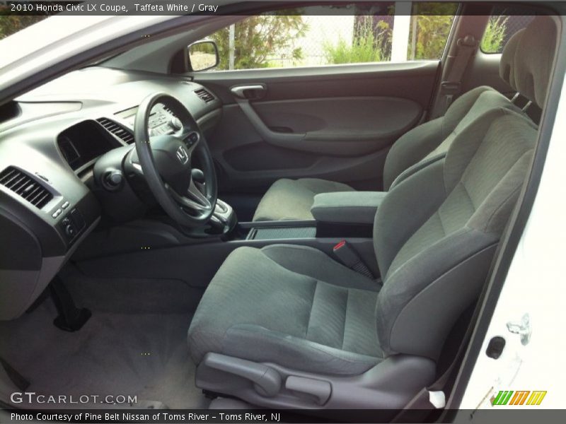 Taffeta White / Gray 2010 Honda Civic LX Coupe