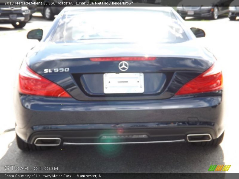 Lunar Blue Metallic / Beige/Brown 2013 Mercedes-Benz SL 550 Roadster