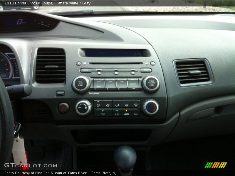 Taffeta White / Gray 2010 Honda Civic LX Coupe