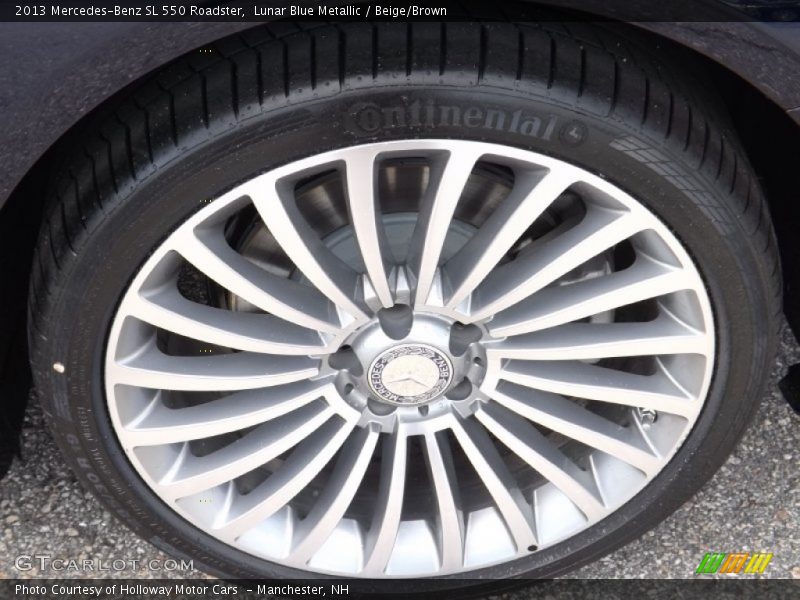 Lunar Blue Metallic / Beige/Brown 2013 Mercedes-Benz SL 550 Roadster