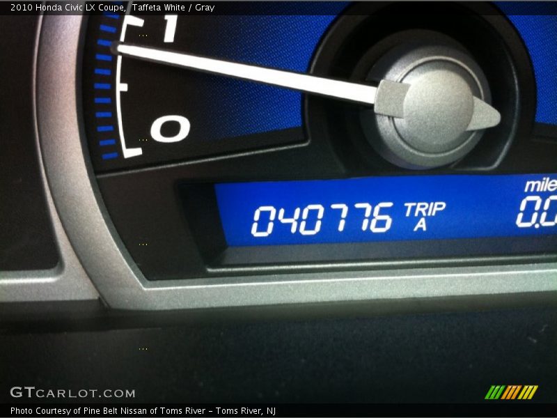 Taffeta White / Gray 2010 Honda Civic LX Coupe