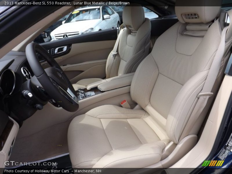 Lunar Blue Metallic / Beige/Brown 2013 Mercedes-Benz SL 550 Roadster