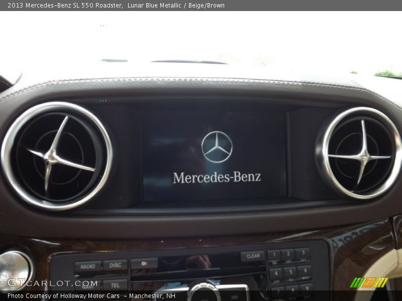 Lunar Blue Metallic / Beige/Brown 2013 Mercedes-Benz SL 550 Roadster