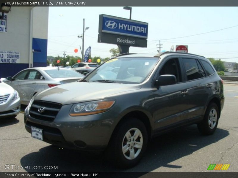 Steel Gray / Gray 2009 Hyundai Santa Fe GLS