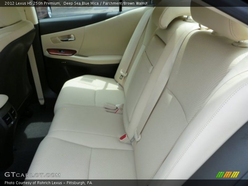 Deep Sea Blue Mica / Parchment/Brown Walnut 2012 Lexus HS 250h Premium