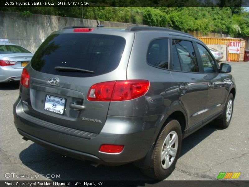 Steel Gray / Gray 2009 Hyundai Santa Fe GLS
