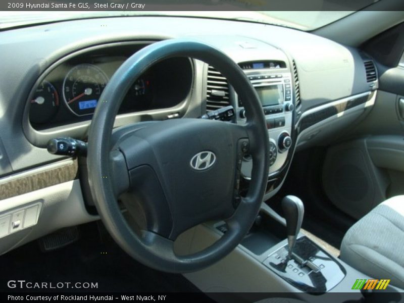 Steel Gray / Gray 2009 Hyundai Santa Fe GLS