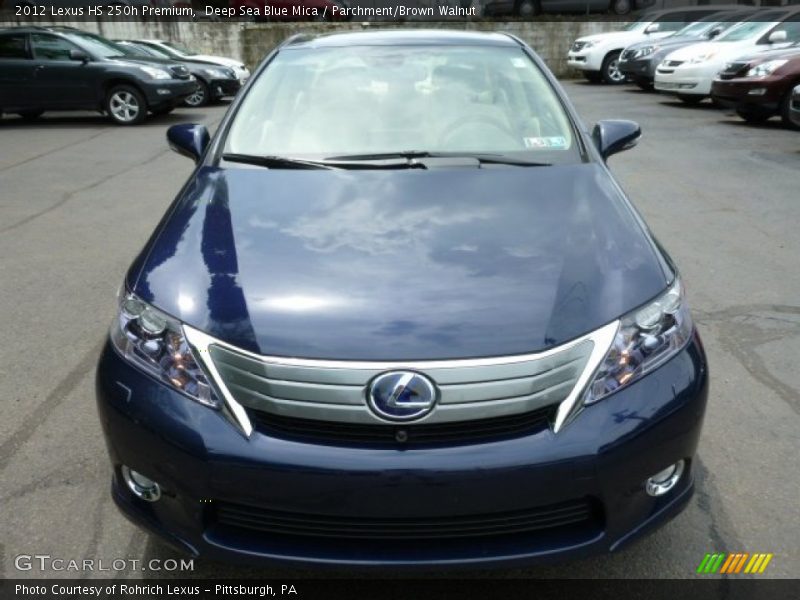 Deep Sea Blue Mica / Parchment/Brown Walnut 2012 Lexus HS 250h Premium