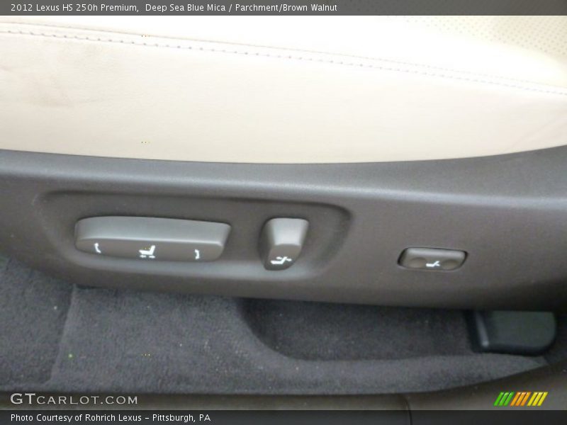 Deep Sea Blue Mica / Parchment/Brown Walnut 2012 Lexus HS 250h Premium