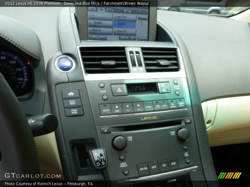 Deep Sea Blue Mica / Parchment/Brown Walnut 2012 Lexus HS 250h Premium