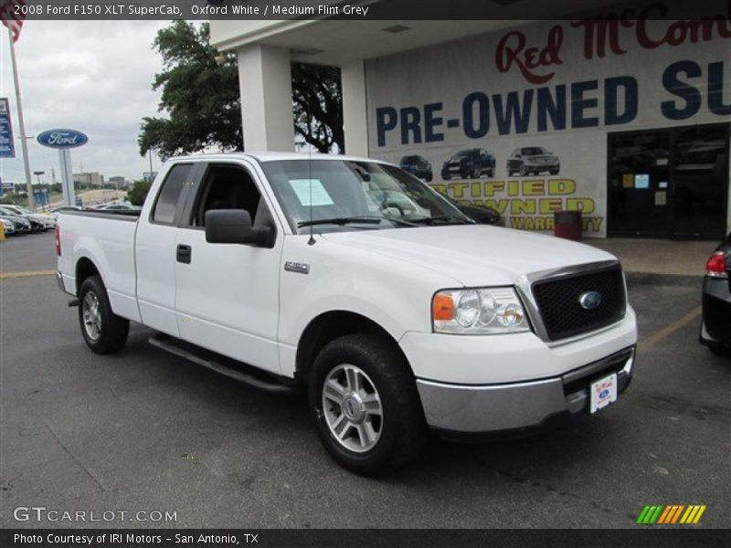 Oxford White / Medium Flint Grey 2008 Ford F150 XLT SuperCab