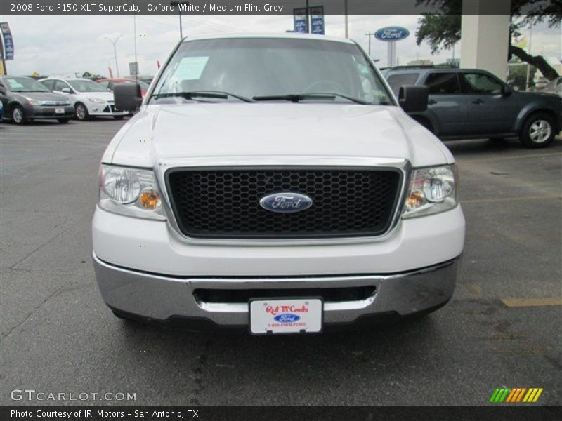 Oxford White / Medium Flint Grey 2008 Ford F150 XLT SuperCab