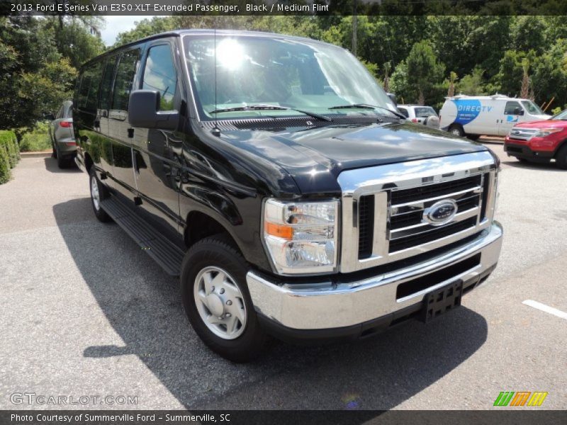 Black / Medium Flint 2013 Ford E Series Van E350 XLT Extended Passenger