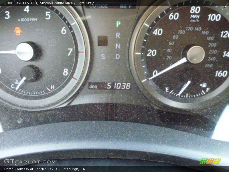 Smoky Granite Mica / Light Gray 2008 Lexus ES 350
