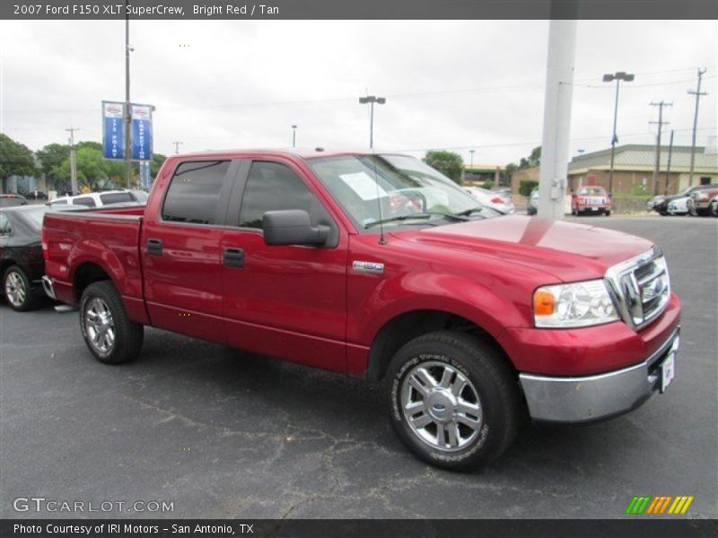 Bright Red / Tan 2007 Ford F150 XLT SuperCrew