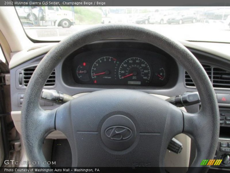 Champagne Beige / Beige 2002 Hyundai Elantra GLS Sedan