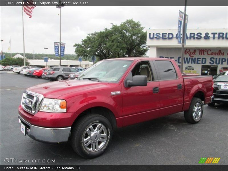 Bright Red / Tan 2007 Ford F150 XLT SuperCrew