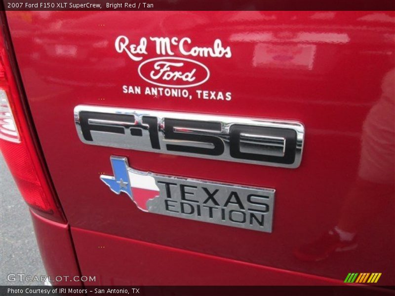 Bright Red / Tan 2007 Ford F150 XLT SuperCrew