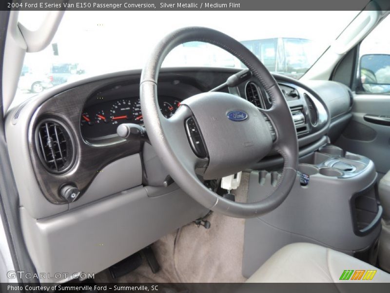 Silver Metallic / Medium Flint 2004 Ford E Series Van E150 Passenger Conversion