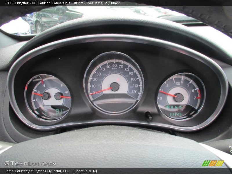 Bright Silver Metallic / Black 2012 Chrysler 200 Touring Convertible