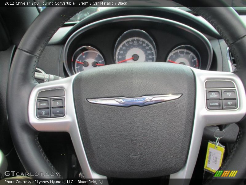 Bright Silver Metallic / Black 2012 Chrysler 200 Touring Convertible