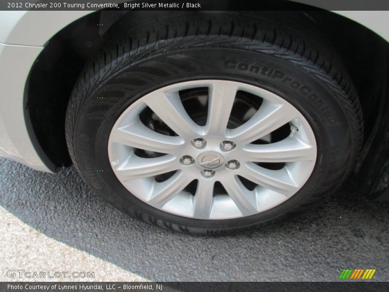 Bright Silver Metallic / Black 2012 Chrysler 200 Touring Convertible