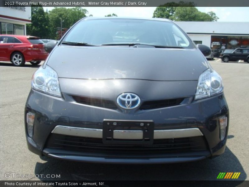 Winter Gray Metallic / Dark Gray 2013 Toyota Prius Plug-in Advanced Hybrid