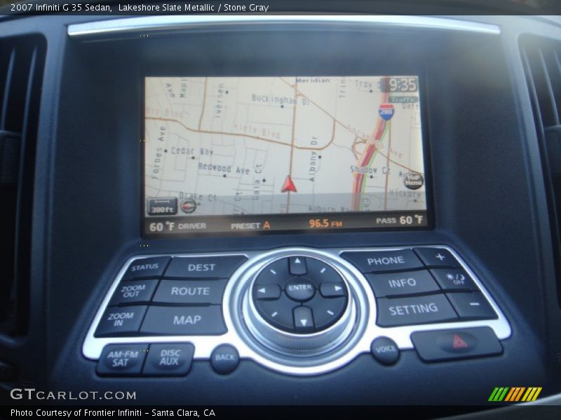 Lakeshore Slate Metallic / Stone Gray 2007 Infiniti G 35 Sedan