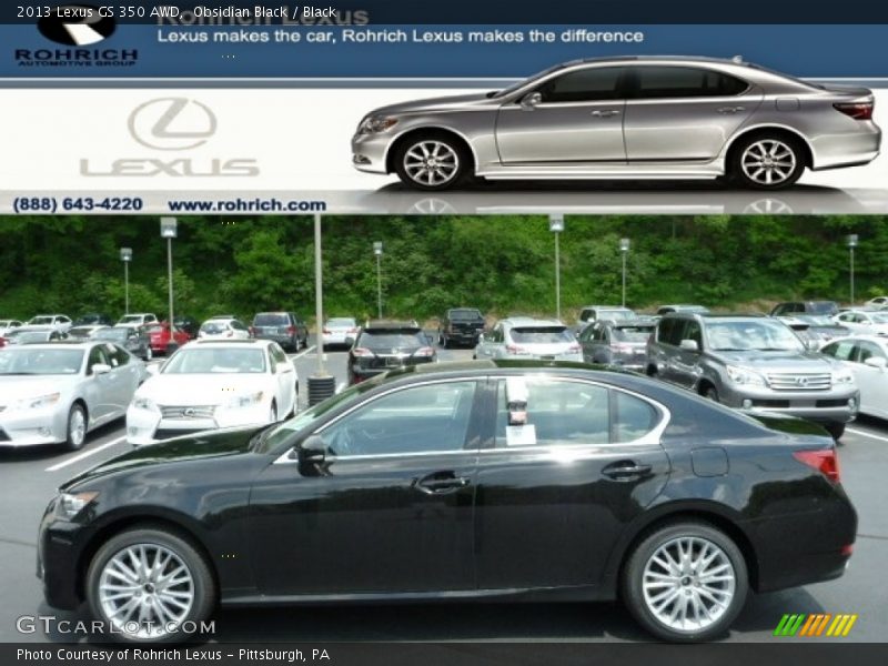 Obsidian Black / Black 2013 Lexus GS 350 AWD