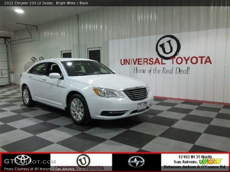 Bright White / Black 2012 Chrysler 200 LX Sedan