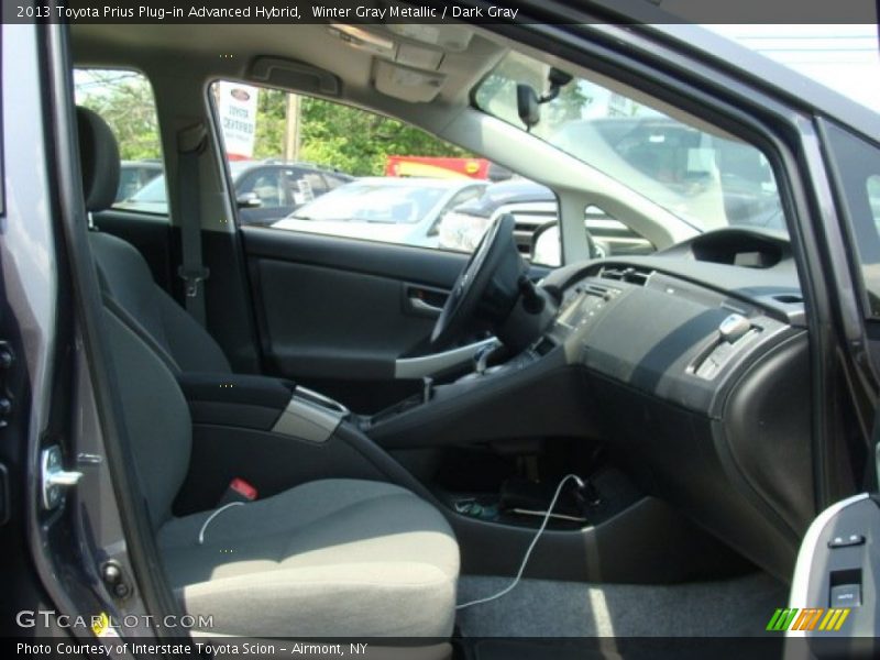 Winter Gray Metallic / Dark Gray 2013 Toyota Prius Plug-in Advanced Hybrid